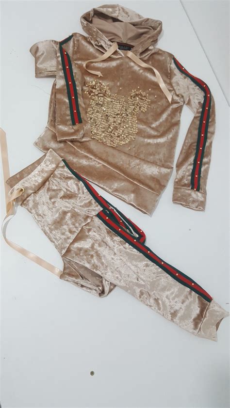 gucci full tracksuit|crushed velvet Gucci tracksuit.